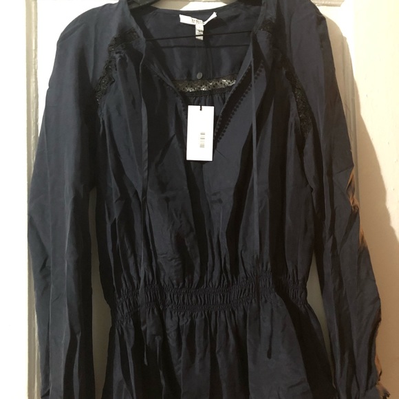 Derek Lam 10 Crosby Navy Top - Picture 4 of 7